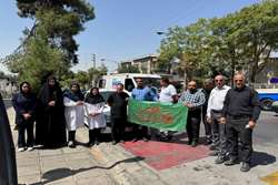 استقبال از پرسنل ایثارگر بیمارستان ابن‌سینا در بازگشت از خدمت رسانی به زائرین اربعین حسینی در کربلای معلی